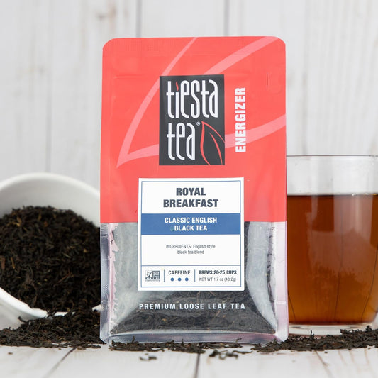 Tiesta Tea - Royal Breakfast, Loose Leaf, Classic English Black Tea | Premium Blend, High Caffeine Hot &amp; Iced, Brews Up to 25 Cups, 1.7 Ounce Resealable Pouch