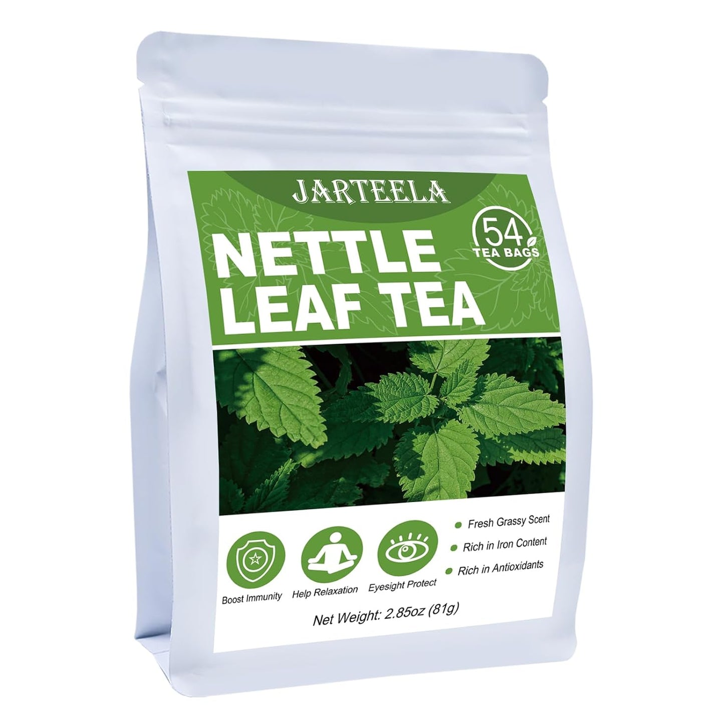 Jarteela - Nettle Leaf Tea Bag, 54 Ct, Stinging Nettle Tea Herbal Teabags
