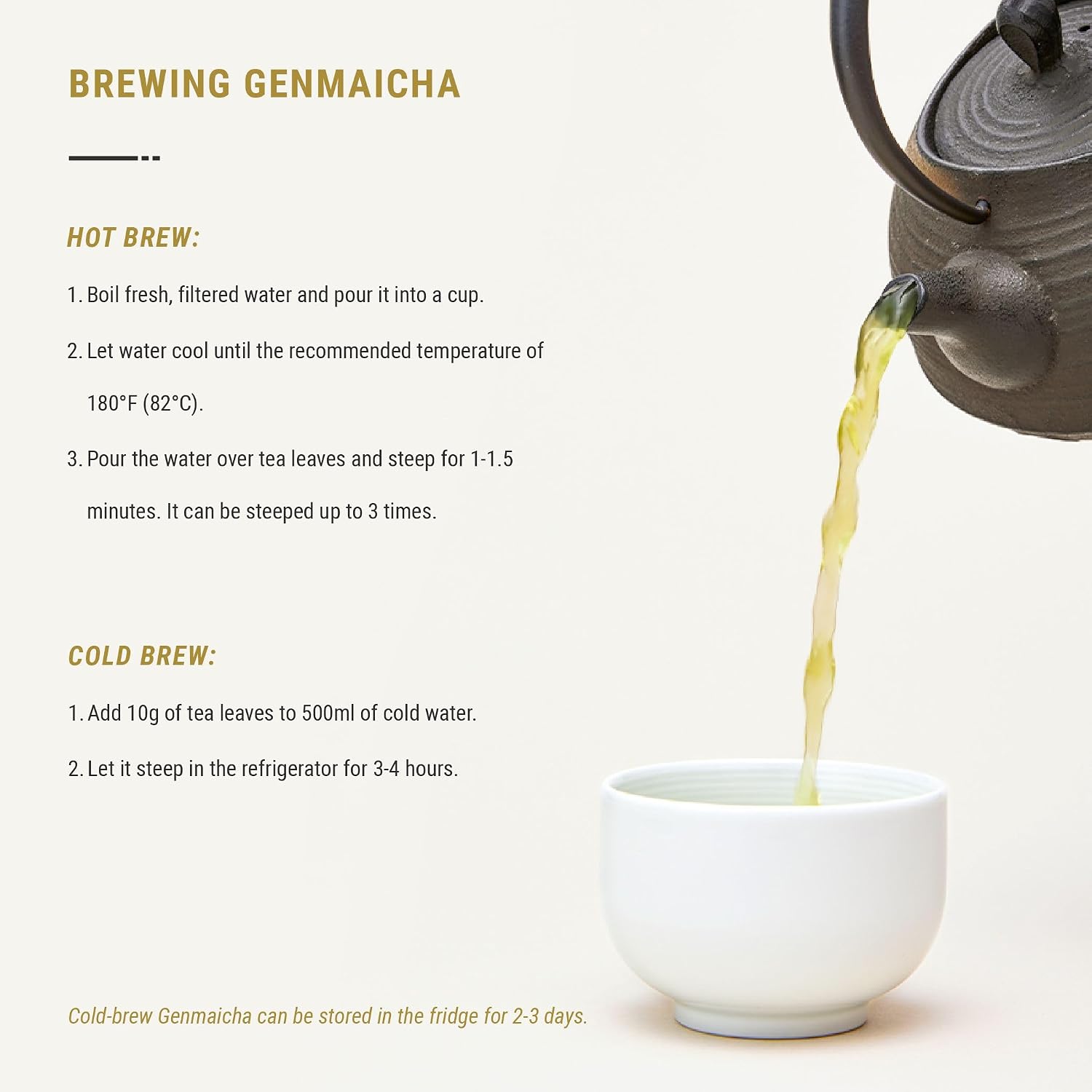 Senbird Loose Brown Rice Green Tea with Matcha - Genmaicha Suzu (3.5oz) | Kyoto sencha blended with roasted rice and mat