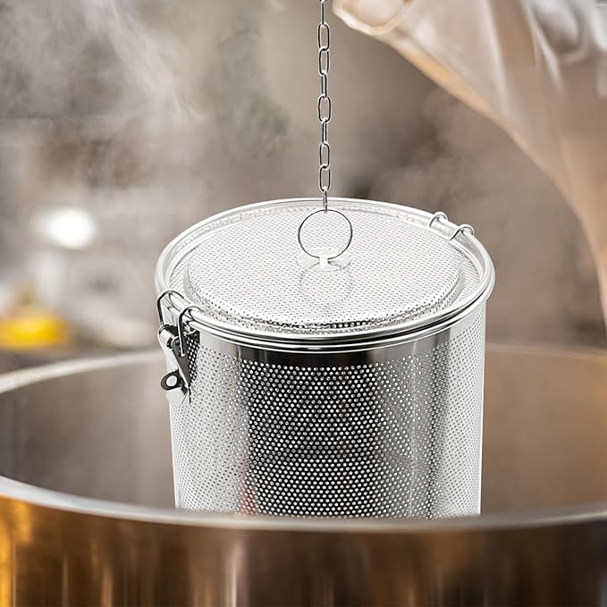 7inch Stainless Steel Seasoning Strainer Tea Ball Filter Soup Seasonings Seperation Basket Mesh Stewpot Basket Tea Infuser Tea Sieve for Home, Restaurant, Kitchen, Dining