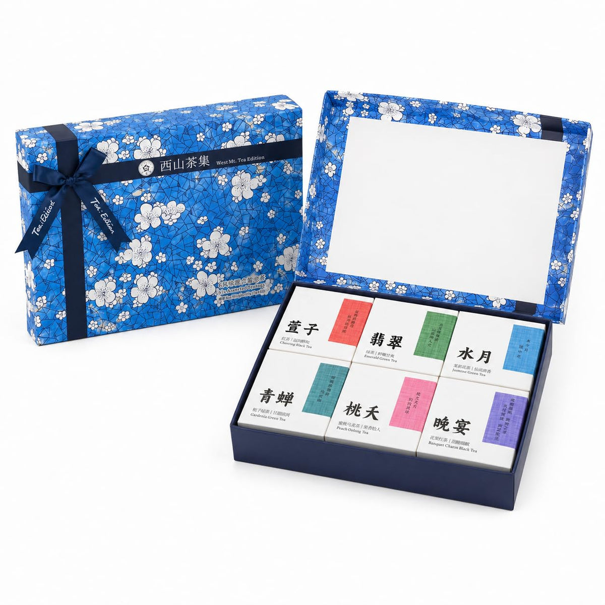 Rinatea Tea Gift Set - West Mt. Tea Selection-Tea Bag Sampler Variety Pack - Includes 6 Rich Flavors