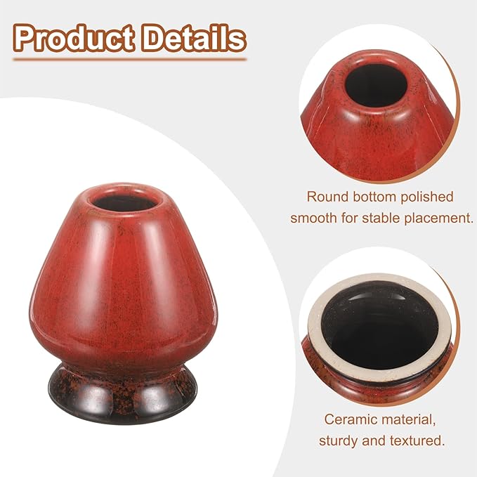 Harfington Ceramic Chasen Stand 70mm Matcha Whisk Holder Teas Set Whisks Stand Traditional Matcha Tea Chasen Holder Tea Set Accessories for Tea