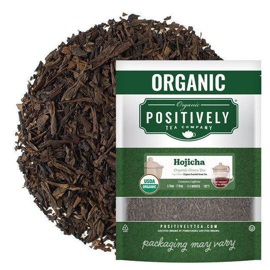 Positively Tea, Organic Hojicha, Green Tea, Loose Leaf, 16 Ounce