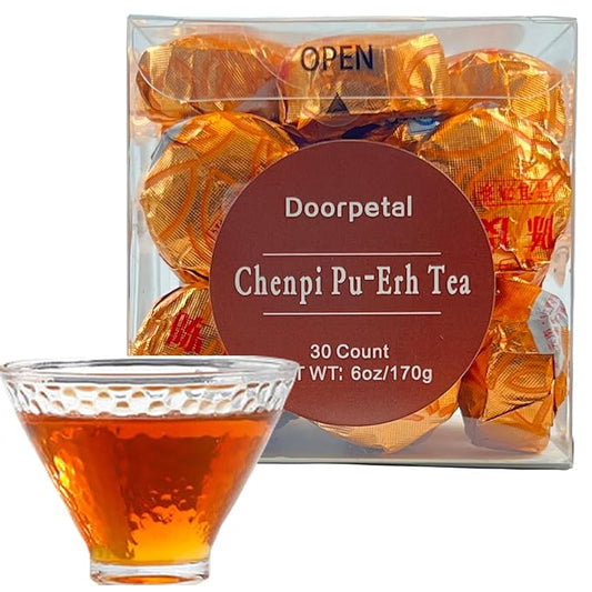 Pu-Erh Tea，Premium Pu-erh Tea，Chenpi/Orange Peel puercha ，pu erh tea bags，pu-er ripe（shou） tea普洱熟茶 (Chenpi)