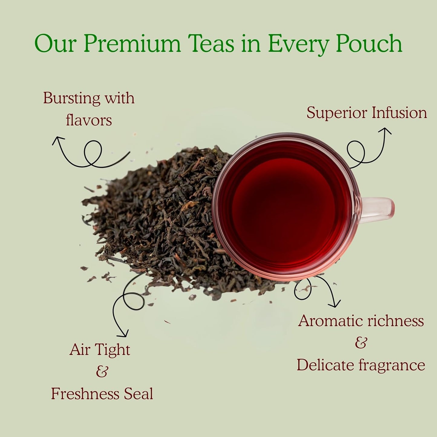 Happy Sip English Breakfast Tea Loose Leaf (100g/3.5oz) Strong, Robust, High Caffeine Black Tea Loose Leaf | Non-GMO | Resealable, Ziplock Pouch | Brew Hot, Iced | Darjeeling Black Tea