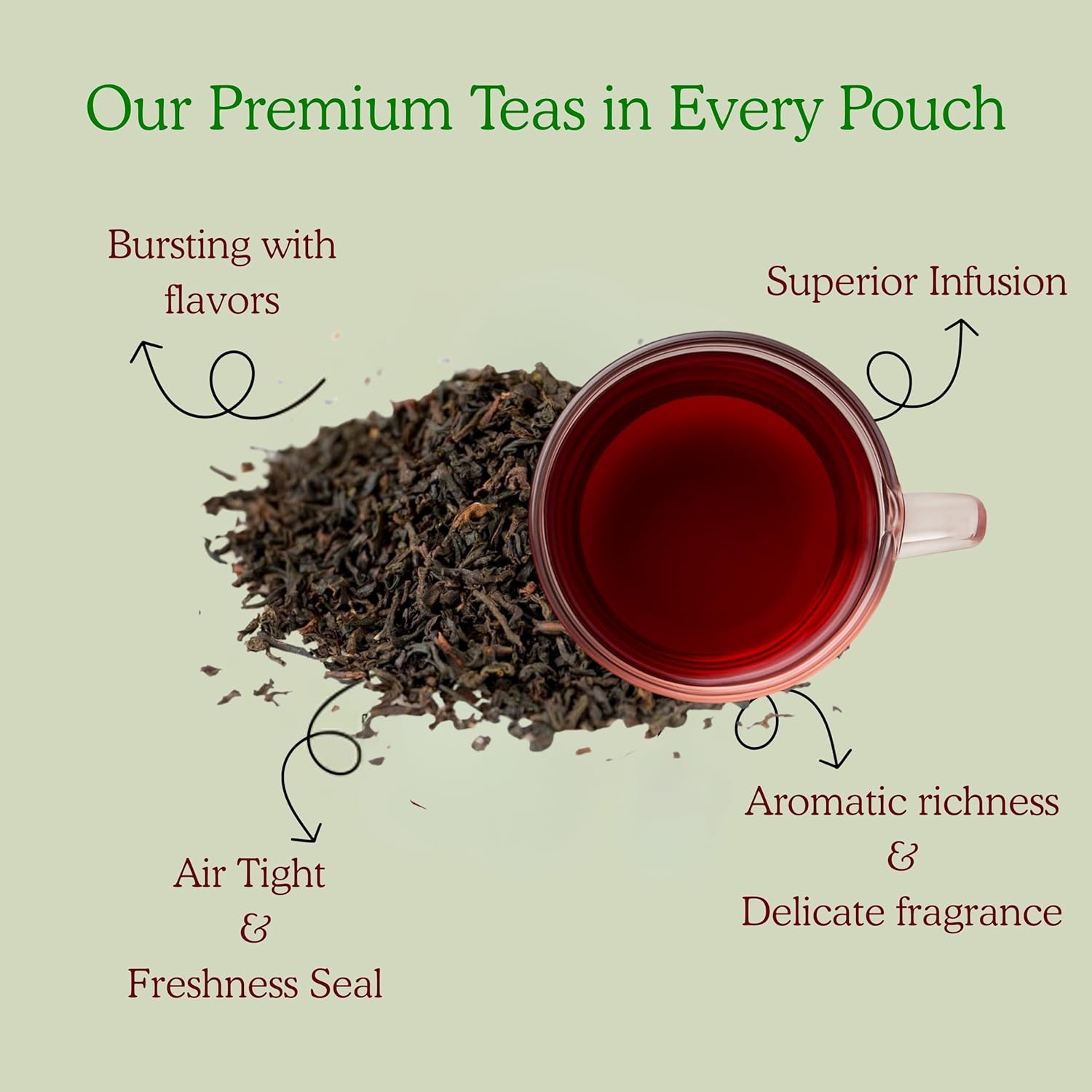 Happy Sip English Breakfast Tea Loose Leaf (100g/3.5oz) Strong, Robust, High Caffeine Black Tea Loose Leaf | Non-GMO | Resealable, Ziplock Pouch | Brew Hot, Iced | Darjeeling Black Tea
