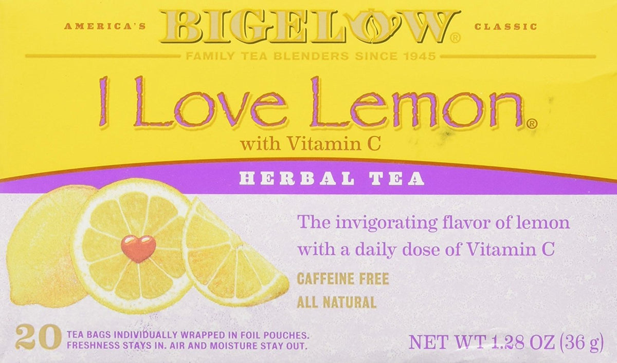 Bigelow Tea Bags, I Love Lemon, 20 Count (pack of 3)