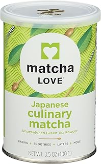 Matcha Love Culinary Matcha 3.5 Ounce Finely Milled Green Tea Leaves, Japanese Style Matcha Powder