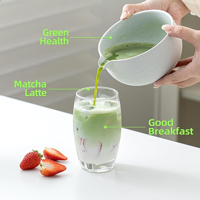 Teanagoo Matcha Whisk Set,7 Pcs Matcha Set Lt.Grey,Matcha Kit for Ceremony,Matcha Tea Set for Making Breakfast/Latte