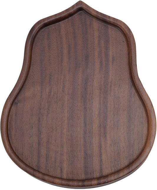 Chinese Style Wooden Gongfu Tea Tray, Small Tea Table Serving Tray Multifunctional Use for Home Office Decor Wood Material 12.5x10x1.8cm