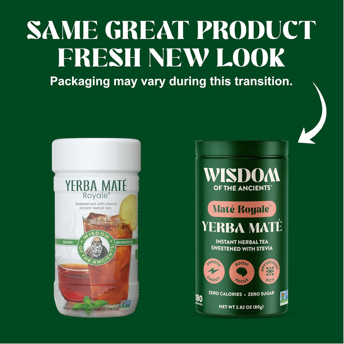 Wisdom of the Ancients Instant Yerba Mate Tea Powder - Mate Royale, 2.82 Oz
