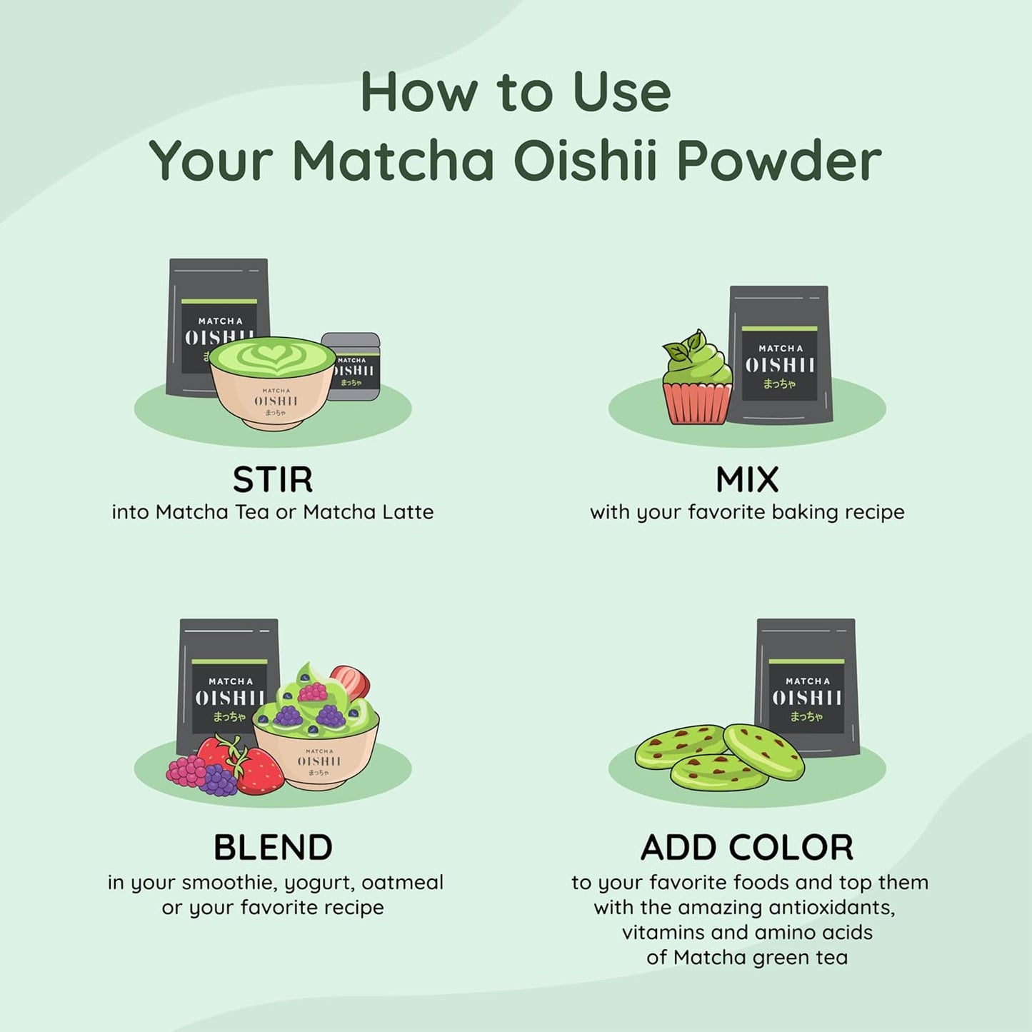 Matcha Oishii Premium Classic Grade Matcha Green Tea, Pure Japanese Stone-Milled, Farm-Direct First Harvest, 100g (3.5oz)