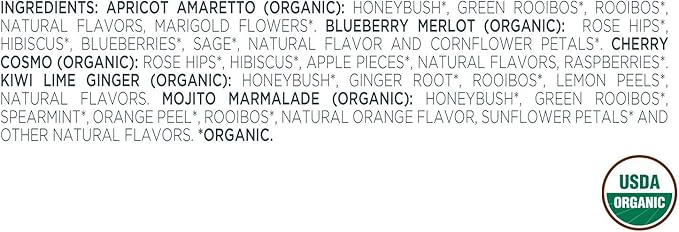 Tea Forte Herbal Retreat Premium Tea Presentation Box Tea Gift Sampler, 20 Count, 2 of Each Variety Individually Wrapped Handcrafted Pyramid Infuser Bags