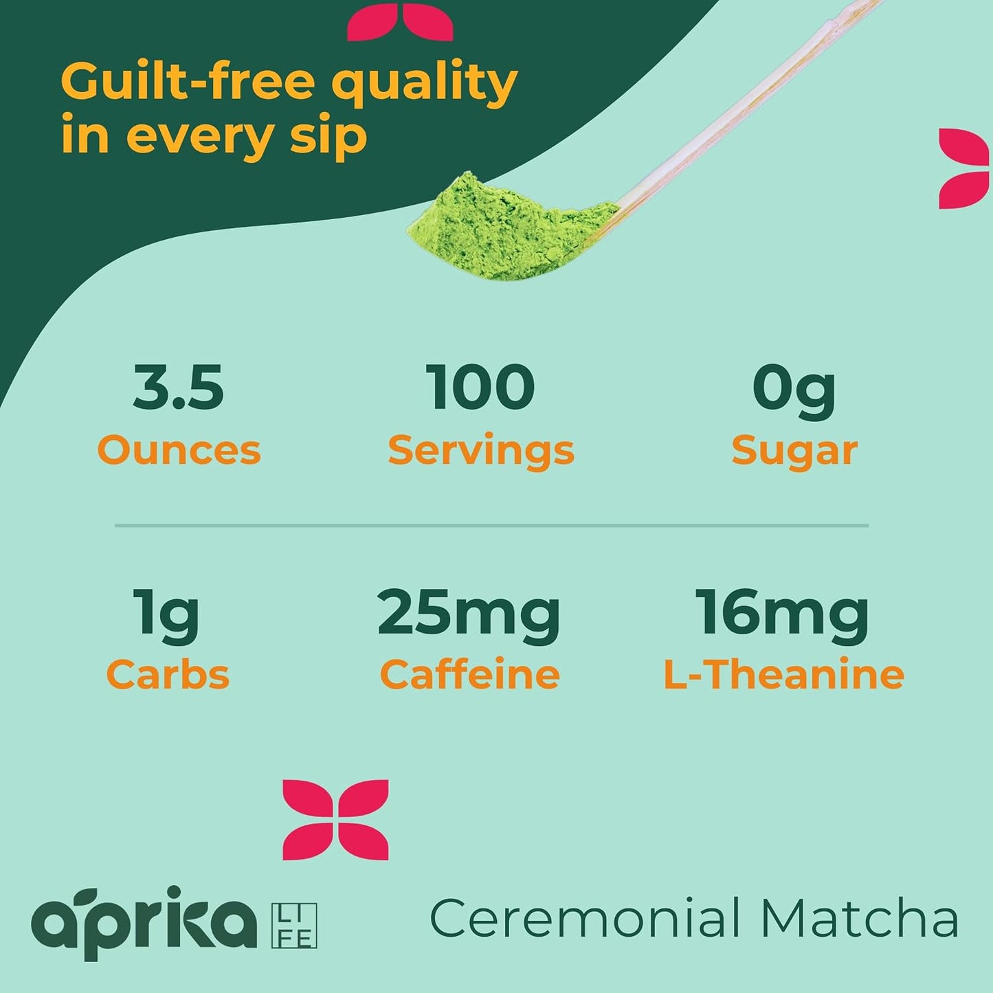 AprikaLife Organic Ceremonial Grade Matcha Powder from Japan – 3.5 oz | Authentic Japanese First Harvest Matcha, Yabukita Cultivar. No Sugar Added. USDA &amp; JAS Certified Organic. For Tea &amp; Lattes.
