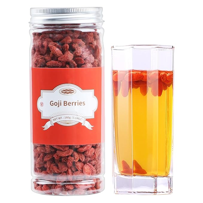 ANTAKUBU Goji Berries 160g(5.64OZ),100% Natural Wolfberry for Making Goji berry tea,Beverages,Oatmeal and Snacks,No Additives Dried Goji Berries,Fiber,Vegan,Kosher,Gluten Free