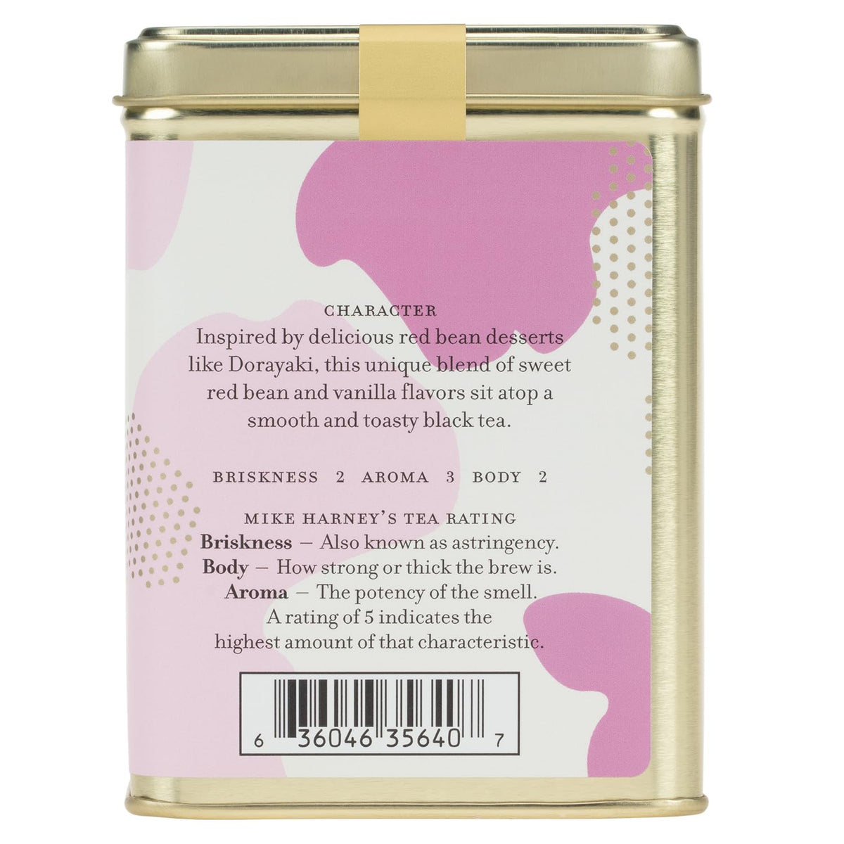 Harney & Sons Sweet Azuki Black Tea, 20 Sachets in Tin