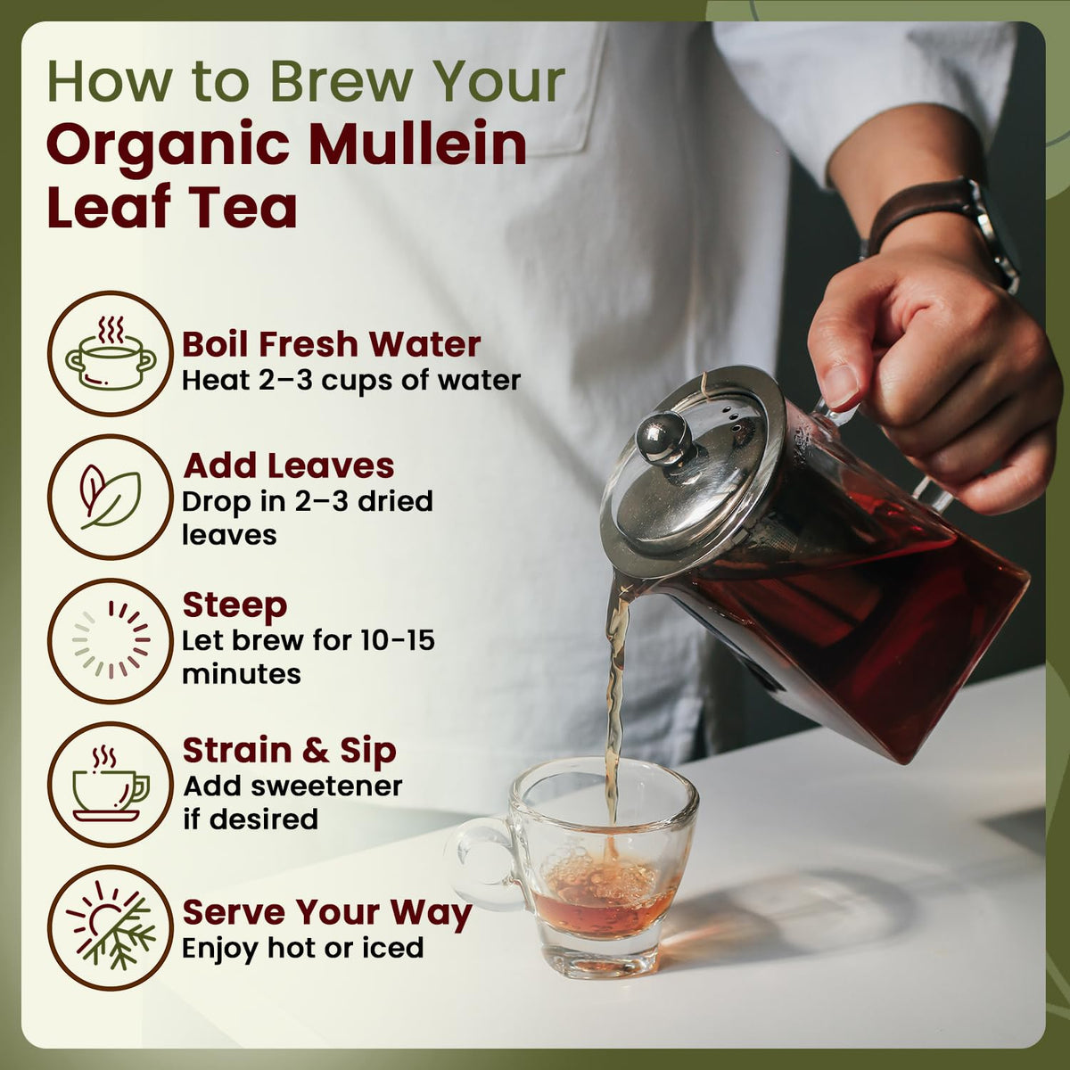 Organic Way Mullein Leaf Cut & Sifted - Herbal Tea (16 Oz)