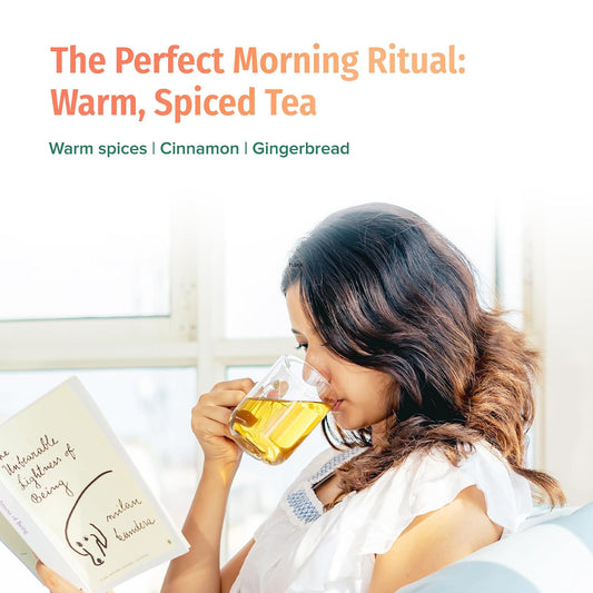NEPAL TEA Organic Chai Tea Loose Leaf - Certified Organic Black Tea with Ginger, Cinnamon &amp; Cardamom - Single Origin from a Family Farm in the Himalayas (Nepali Breakfast) - 3.5 Oz (100g)