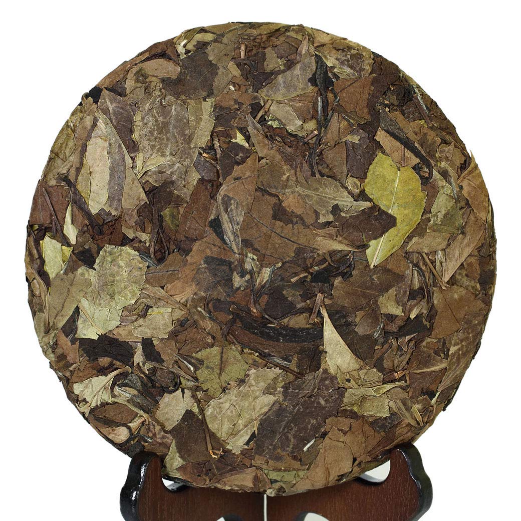GOARTEA White Tea Cake - 300g / 10.58oz 2010 Year Supreme Grade - Remote Mountain Wild Spring Leaf Slice - Fuding Aged White Tea Loose Leaf - Low Caffeine