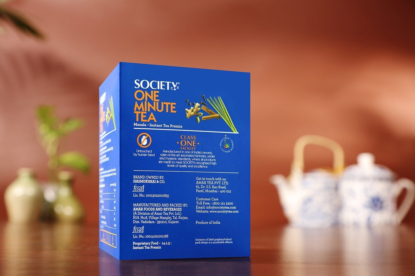 Society One Minute Tea Premix - Masala Flavour, 10 Sachets