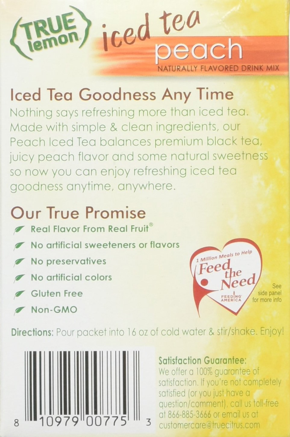 PEACH ICED TEA MIX by TRUE LEMON | Instant Powdered Drink Packets That Quench YOUR Thirst, Kit Includes 4 Boxes of Mouth