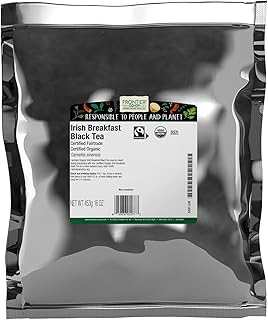 Frontier Co-op Certified Organic Fair Trade Irish Breakfast Tea, 1-Pound Bulk, Rustic, Warm & Bold Black Tea, Kosher,