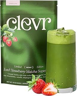 Strawberry Matcha SuperLatte – Decadent Café-Style Latte, Organic Ceremonial Japanese Tea, L-Theanine, Supports Radiant Skin, Energy, Focus, Gut Health – 14 Servings