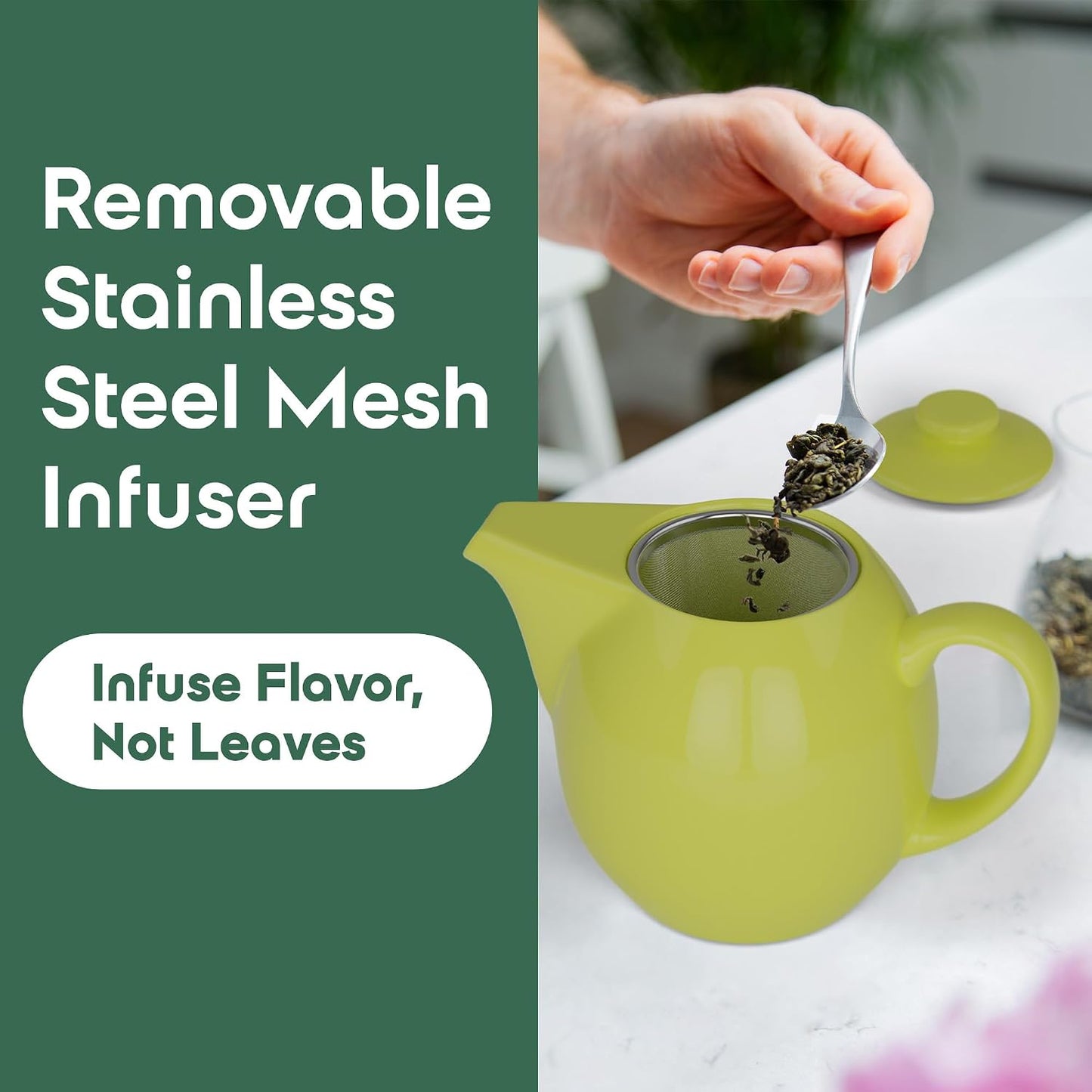 Teaz 0.75-qt. Teapot with Infuser Color: Citron