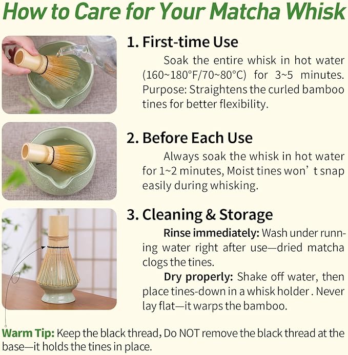 Matcha Whisk Set,5 Pcs Matcha Kit includes 18OZ Ceramic Bowl with Spout,Bamboo Whisk,Holder,Bamboo Scoop
