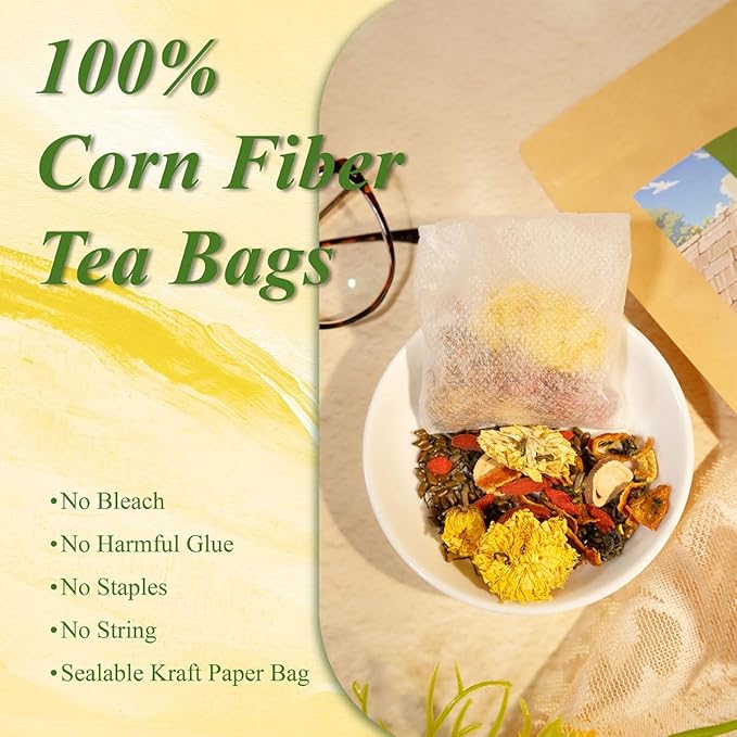 WT Weetee Dandelion Wolfberry Tea Bags 200g 60-80 Cup, 7 Natural Herbal Ingredients Goji Berry Chrysanthemum Cassia Seed