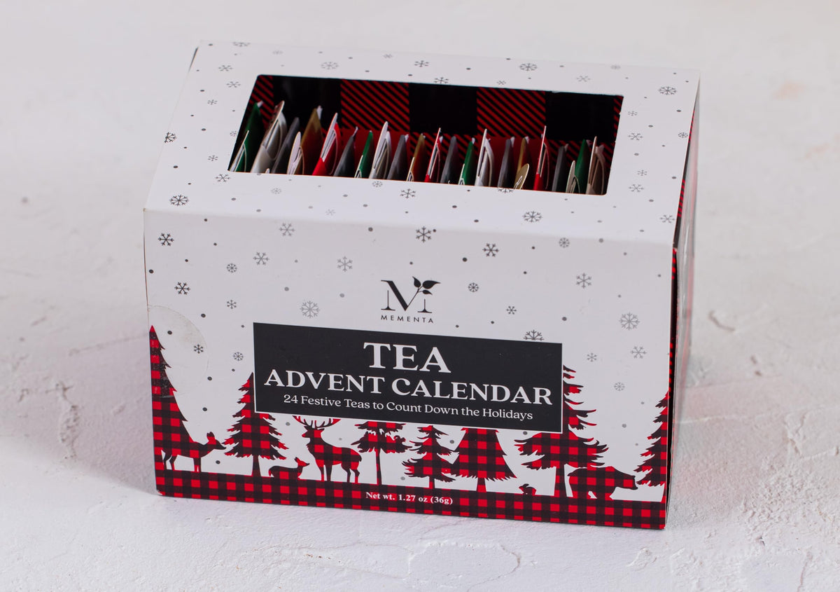 Mementa Inc - Advent Calendar Gift Box | 24 Unique Individually Wrapped Tea Bags - Holiday Gift Pack