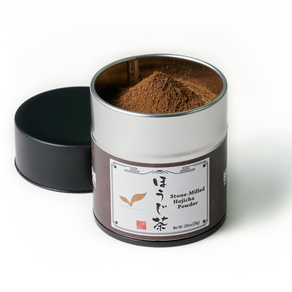 TAGASHIRA CHAHO Hojicha Powder (30g/1.06oz) - Kyoto Uji, Stone Milled, Japanese Roasted Green Tea Latte Powder, Low caffeine