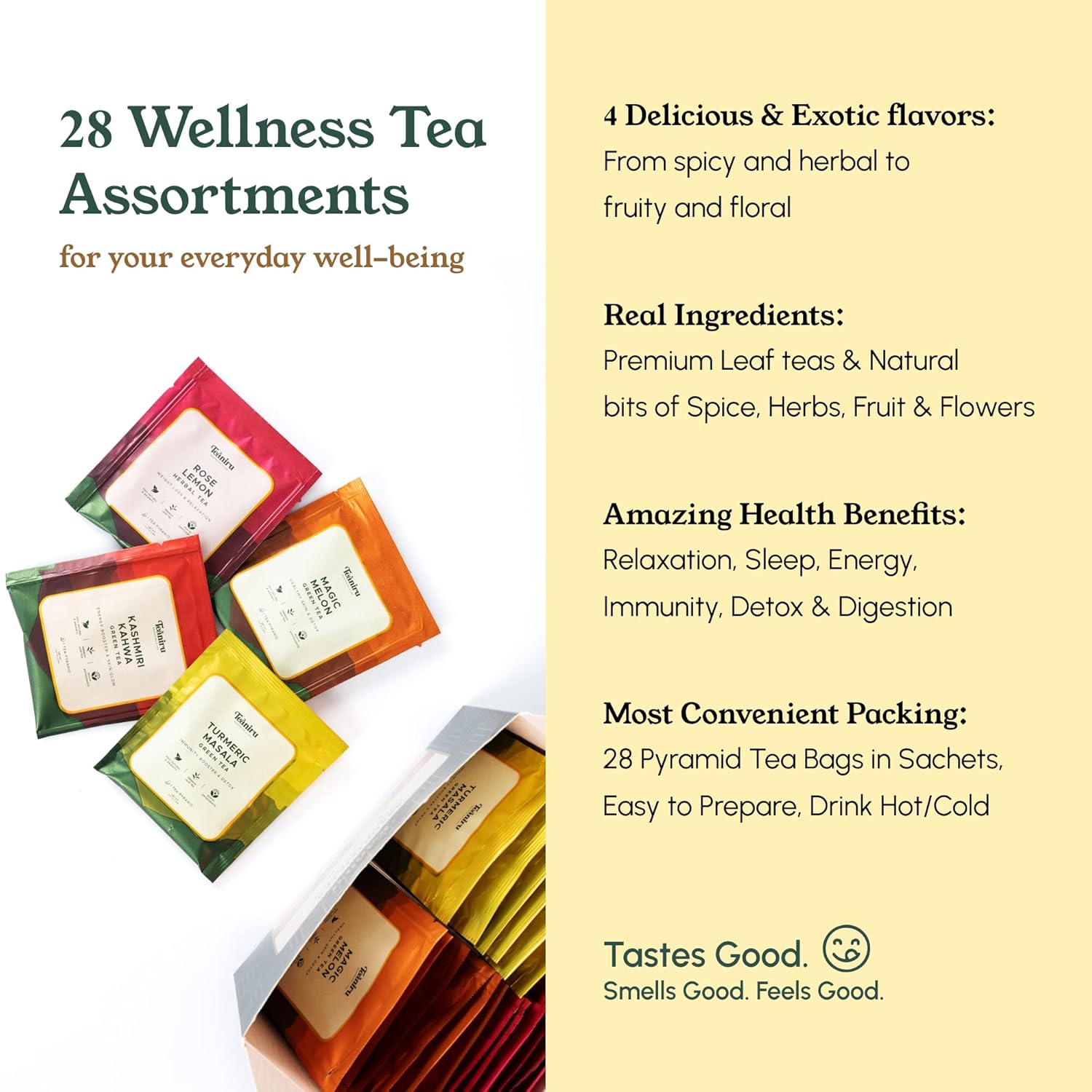 Teaniru, Grandeur Tea Gift Bundle | Assortment Of Premium Loose Leaf Blends And Pyramid Tea Bags | Tea Lovers Gift