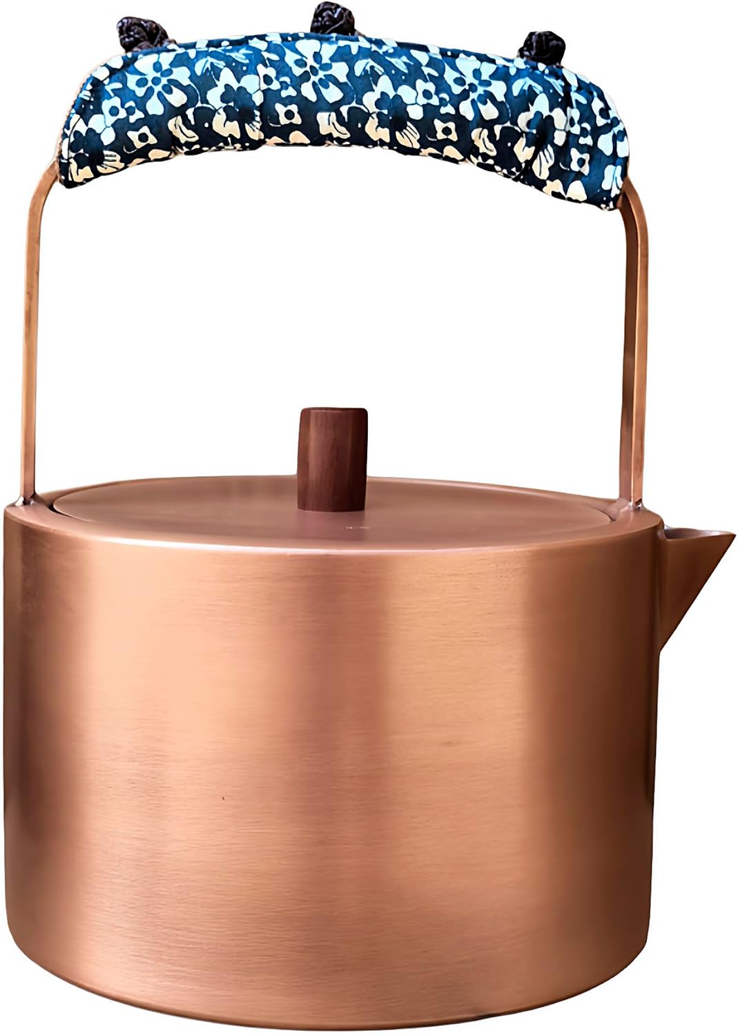 YJX Pure Copper Tea Kettle For Stovetop Safe, Chinese Style Non-Coating Teapot with Stainless Steel Tea Ball For Loose Tea, Durable Tea Pot, 1500ml Kettle