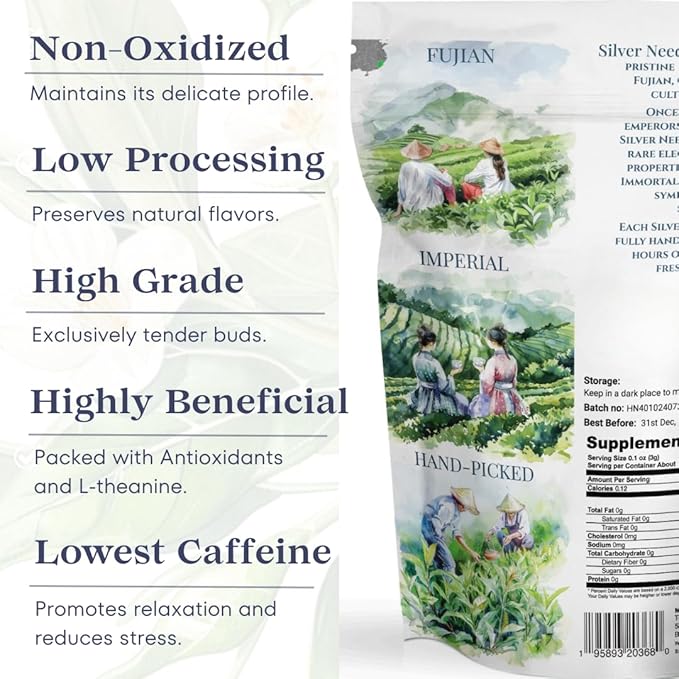 TODICAMP Premium Silver Needle Tea - 1 lb of Premium White Tea Loose Leaf