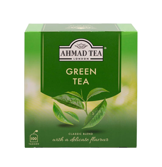 Ahmad Tea Green Tea, Green Tea Teabags 100 ct - Caffeinated & Sugar-Free