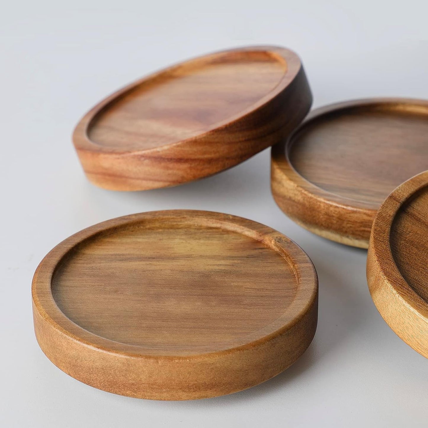 3 Pack Glass Jars with Acacia Wooden Lids | 34 Oz Kitchen Storage Containers Food Canisters Stackable Design