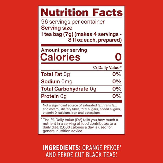 Luzianne Iced Tea Bags, Family Size, Unsweetened, 24 Count Box, Specially Blended for Iced Tea, Clear & Refreshing Home Brewed Southern Iced Tea