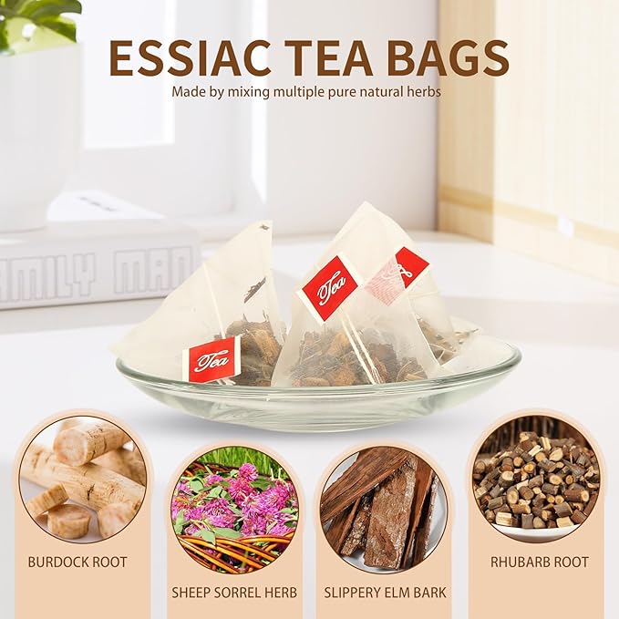 Essiac Tea Bags, 5.3 oz 3g X 50 Bags Herbal Tea blend, 50 Count Tea Bags, Caffeine-Free