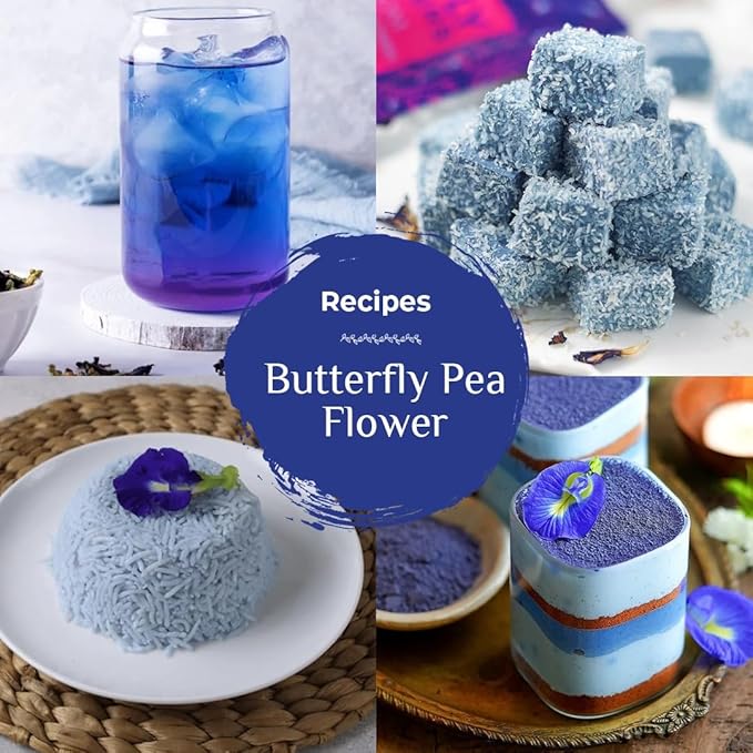 BLUE TEA - Butterfly Pea Flower Tea - 10 Count (Pack of 2) - Pyramid Plant Based Tea Bag | Black Deals Friday 2025 | ANTIOXIDANT RICH | Caffeine Free - Detox Tea - Flower Based - Herbal Tea - Non Bitter | Zipper Pack