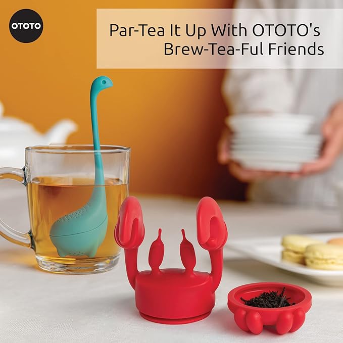 NEW!!! Crab Tea Infuser by Ototo - Cute Tea Infuser, Tea Accessories For Tea Lovers, Kitchen Accessories, Funny Gifts, Tea Infusers Loose Tea