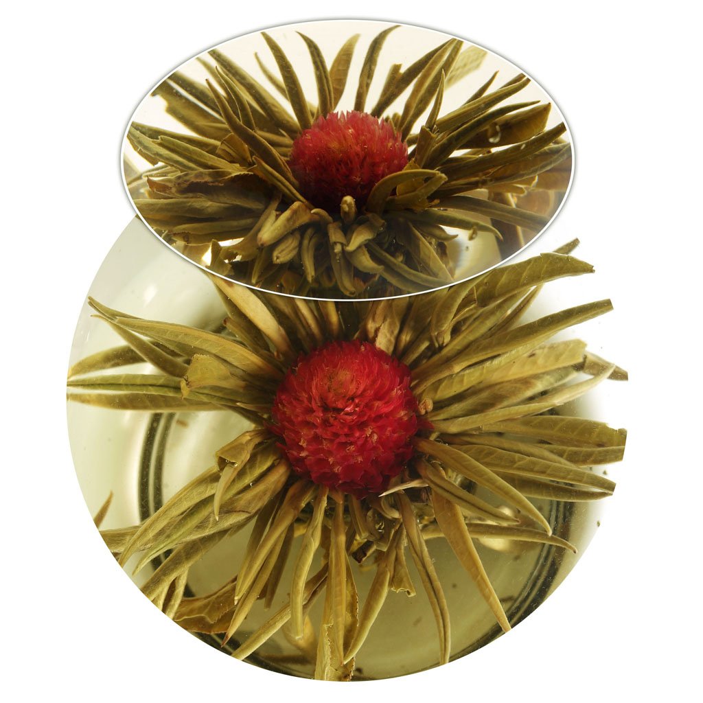 GOARTEA Blooming Tea Flowers - 12pcs Individually Sealed Flowering Balls - Hand-Tied Natural Green Tea Leaves & Edible Flowers - Gifts For Tea Lovers