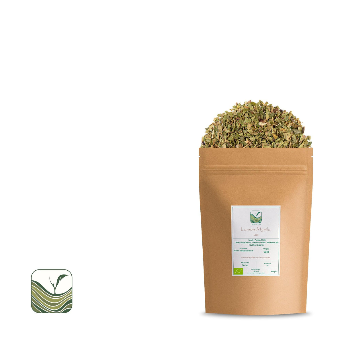 Valley of Tea Lemon Myrtle Organic Dried Leaves - Zesty Herbal Tea and Cooking
