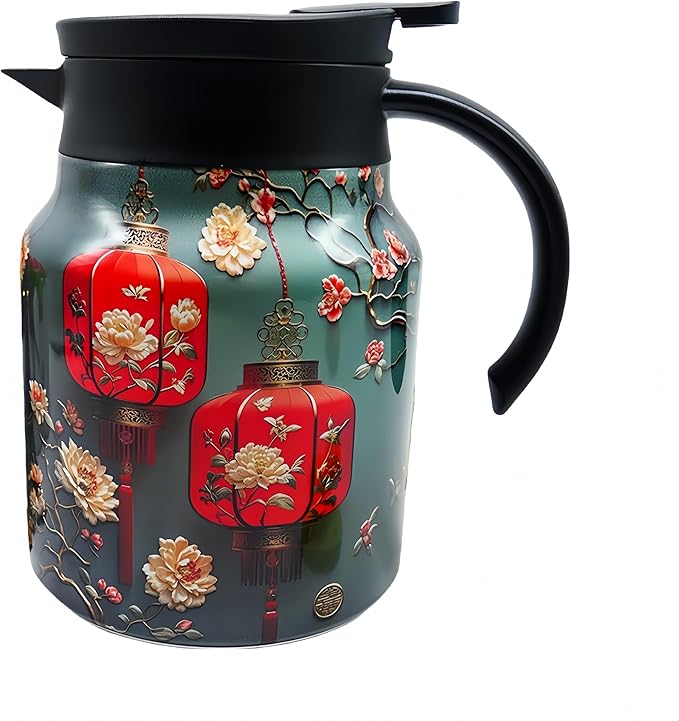 thermal teapot with infuser,Tea Pot with Infusers for Loose Tea,1000ML Thermal Teapot with Removable Infuser & Lid (B)