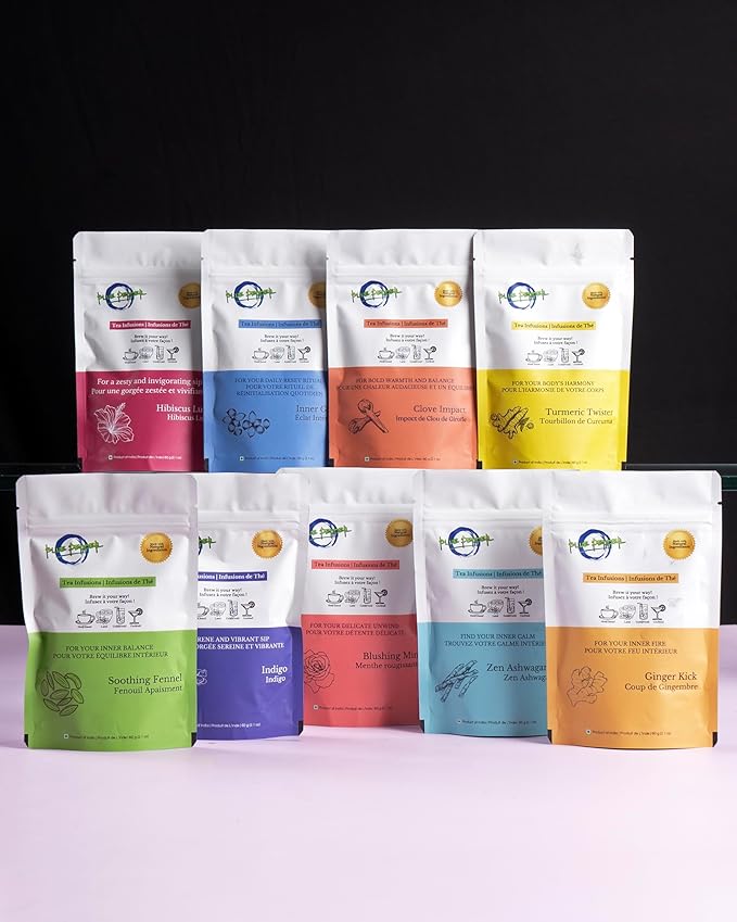 Blue Pepper Hibiscus Tea Infusion, Hibiscus, Mint, Black Seeds, Cinnamon & Moringa, Caffeine-Free Natural Beverage