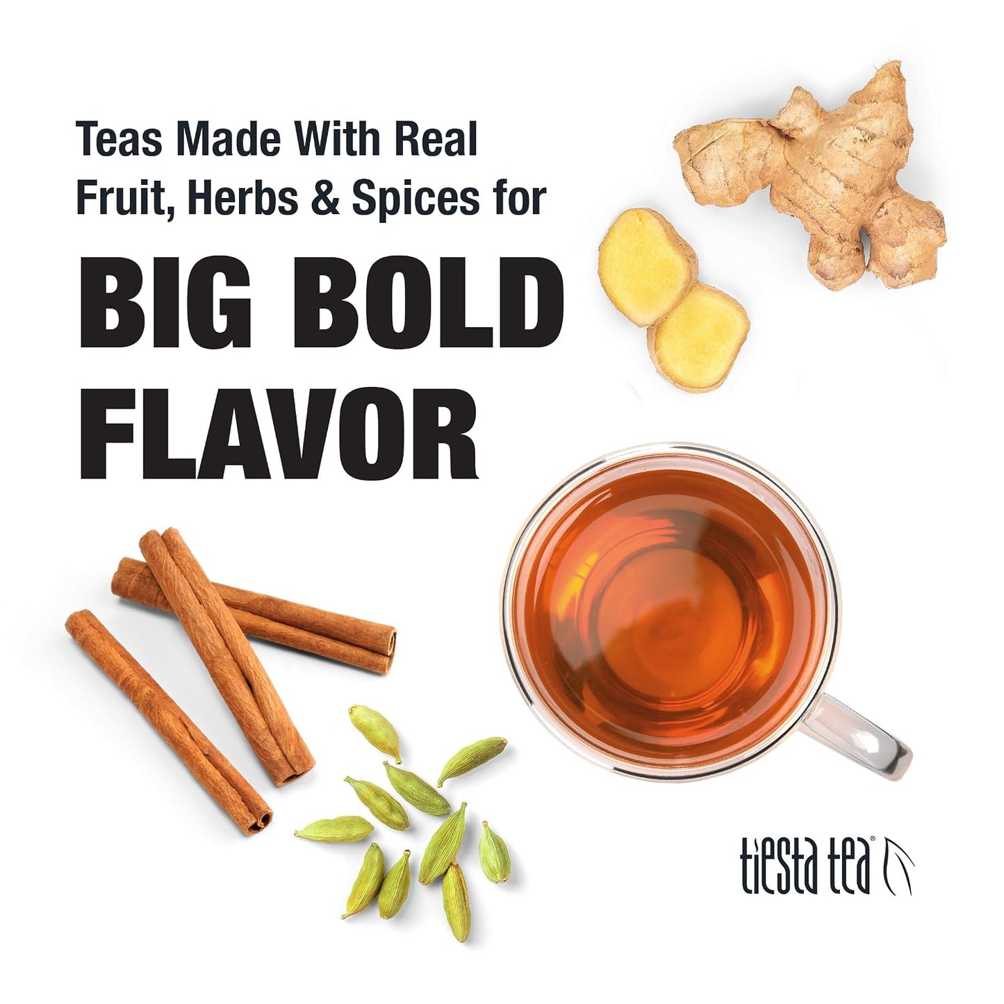 Tiesta Tea - Cozy Chai, Loose Leaf, Spiced Chai Rooibos Tea | Premium Caffeine-Free Herbal Blend, Makes Hot or Iced &amp; Up to 200 Cups, 16oz Resealable Bulk Pouch
