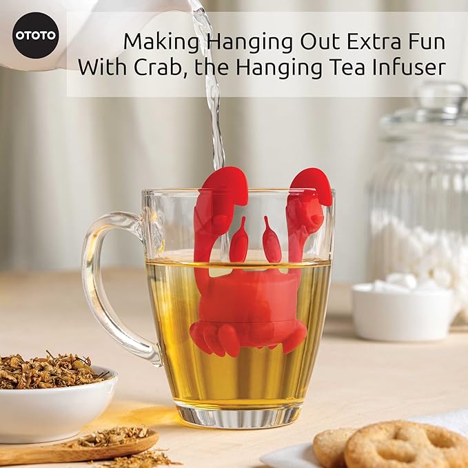 NEW!!! Crab Tea Infuser by Ototo - Cute Tea Infuser, Tea Accessories For Tea Lovers, Kitchen Accessories, Funny Gifts, Tea Infusers Loose Tea