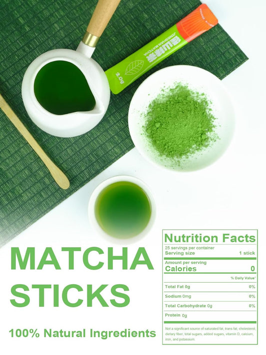 TeeLux Matcha Powder, Culinary Grade Matcha Single Serve Packets, 25 Count