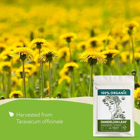 Super Value Pack 5 LB - Organic Dandelion Leaf – Loose Dried Leaves – Edible Grade for Tea, Tinctures & Herbal Use