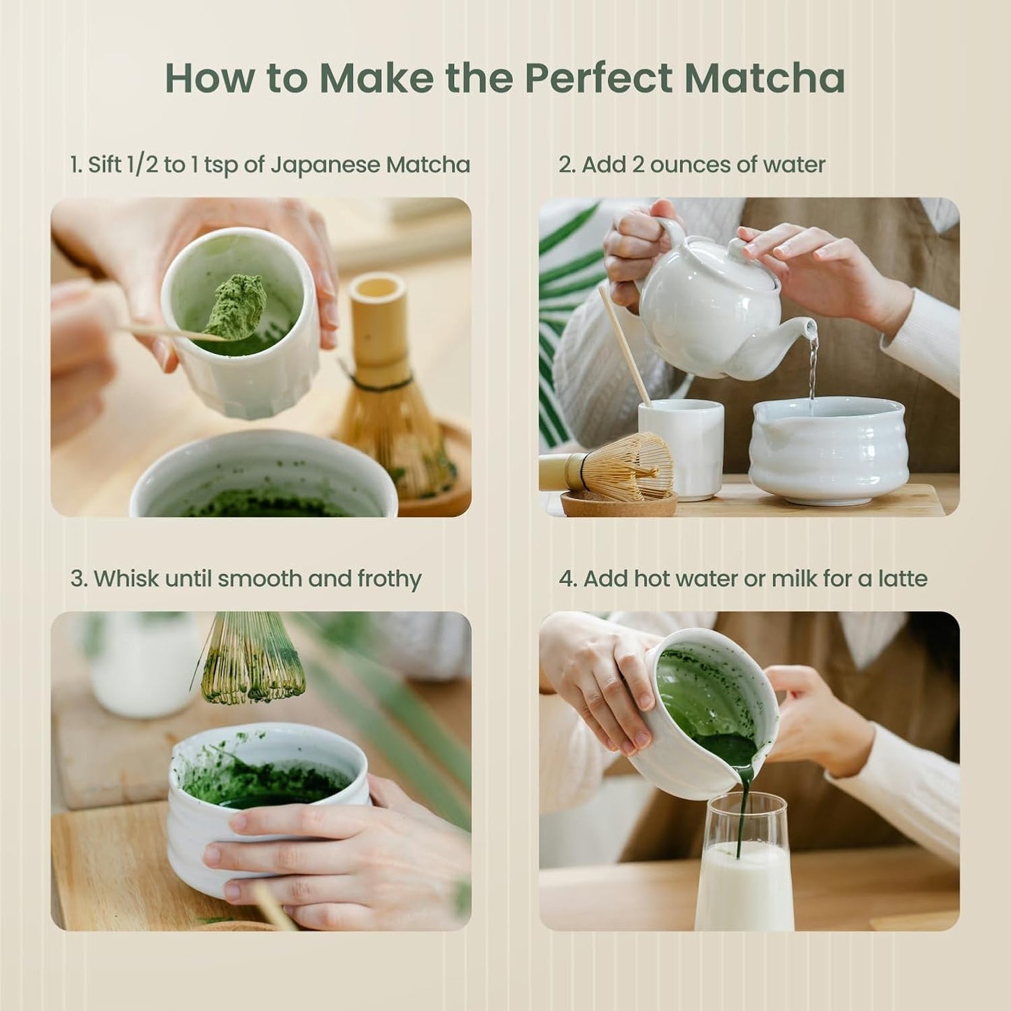 AROMACRAVE Japanese Matcha Green Tea Powder – Ceremonial Grade – Premium Finely Ground Green Tea – Smooth Flavor for Traditional Tea, Lattes & Baking – 1.05 oz (30g)